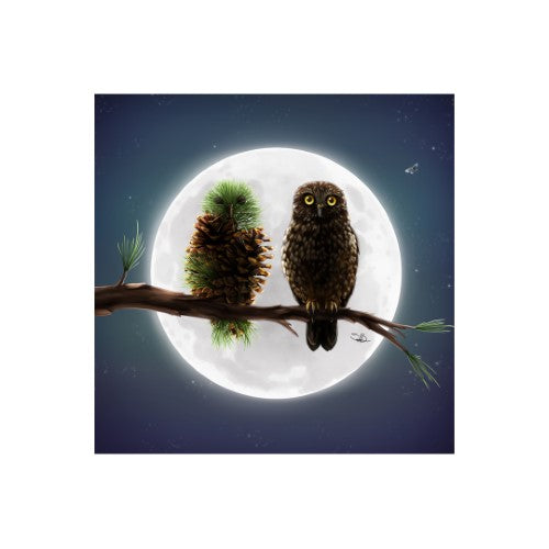 Sophie Blokker Kiwiana LED Canvas  - Mirror Morepork