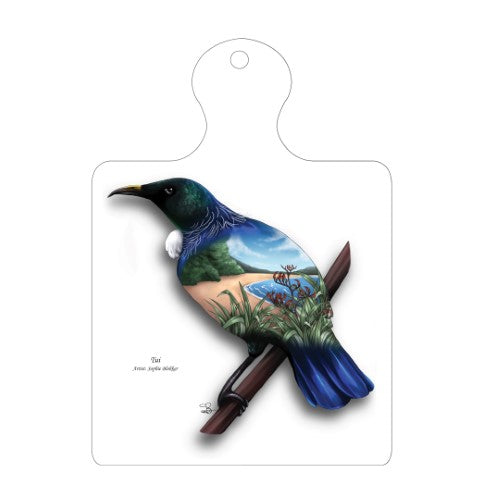 Sophie Blokker Kiwiana Ceramic Trivet / Wall hanging  - Tui