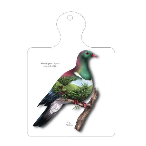 Sophie Blokker Kiwiana Ceramic Trivet / Wall hanging  - Wood Pigeon