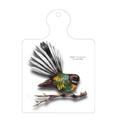 Sophie Blokker Kiwiana Ceramic Trivet / Wall hanging  - Fantail