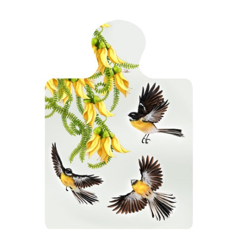 Sophie Blokker Kiwiana Ceramic Trivet / Wall hanging  - Fantails in Flight