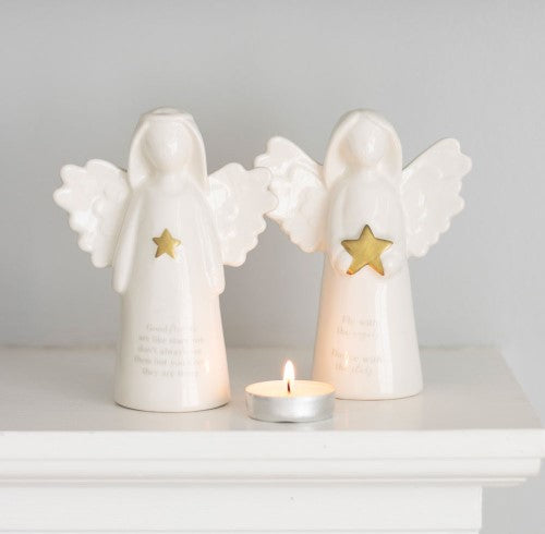 Fly with The Angels Sentiment Ceramic Angel Ornament