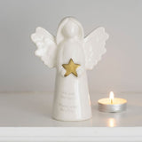 Fly with The Angels Sentiment Ceramic Angel Ornament