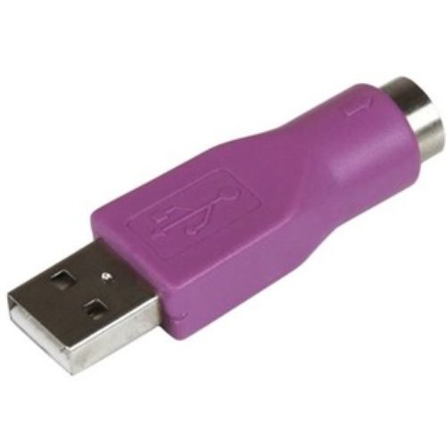 StarTech.com 6-Pin PS/2 to USB adapter connecting PS/2 keyboard to USB systems, compact design, lightweight, reliable.