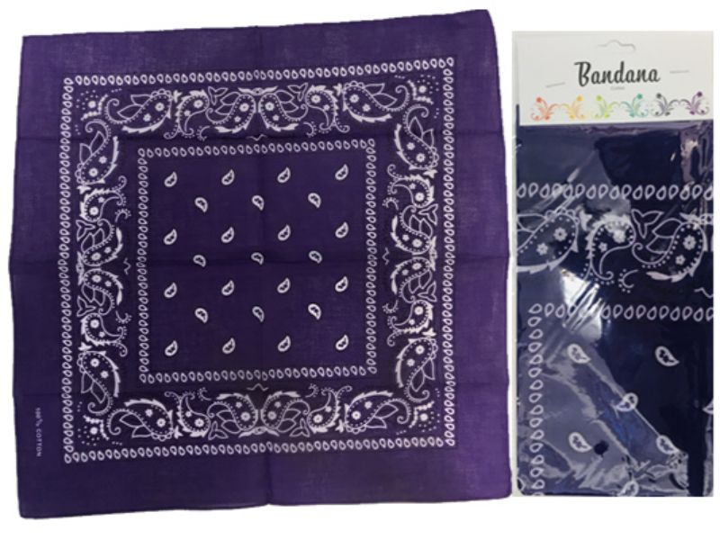 Bandana - Dark Purple 56cm (Set Of 6)