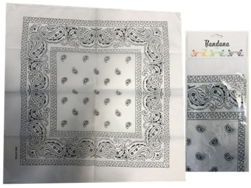 Bandana - White 56cm (Set Of 6)