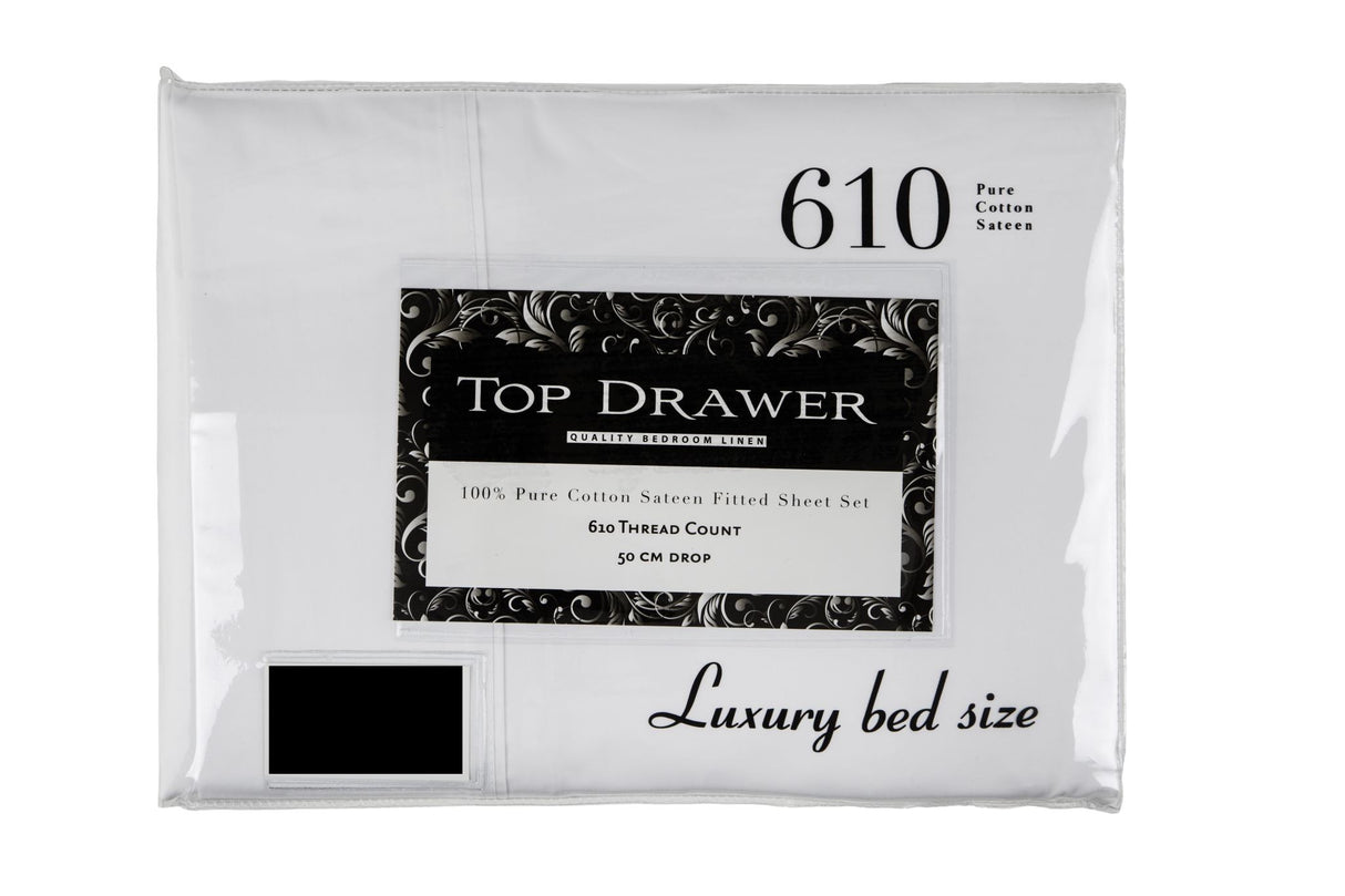 Super King Sheet Set - 27cm Drop White - 610TC TD Lux Lifestyle