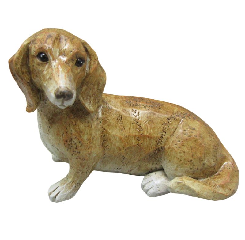 Dog - Wood Effect - Poly Resin