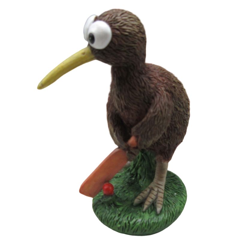Kiwi - Playing Cricket - Poly Resin