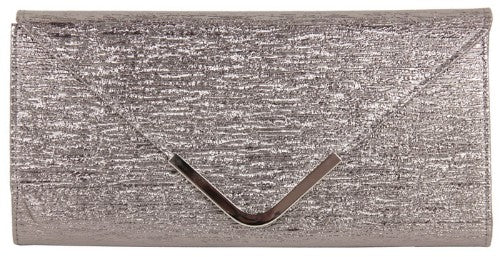 Clutch Bag - Envelope Style - Grey