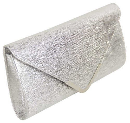 Clutch Bag - Envelope Style - Silver
