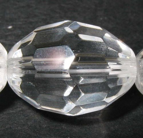 Beads - 16x12mm 23pcs Faceted Oval