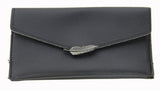 Wallet with Metal Feather (Black)