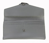 Wallet with Metal Feather (Grey)