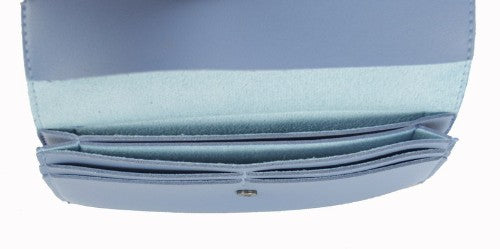 Wallet with Metal Feather (Sky Blue)