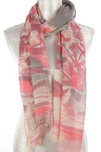Scarf - Abstract Multi Scarf -  Peach