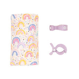 Muslin & 2 Pram Peg Box Set - Watercolour Rainbow - All4Ella
