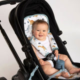 Pram Liner - Beige Dinosaurs - All4Ella