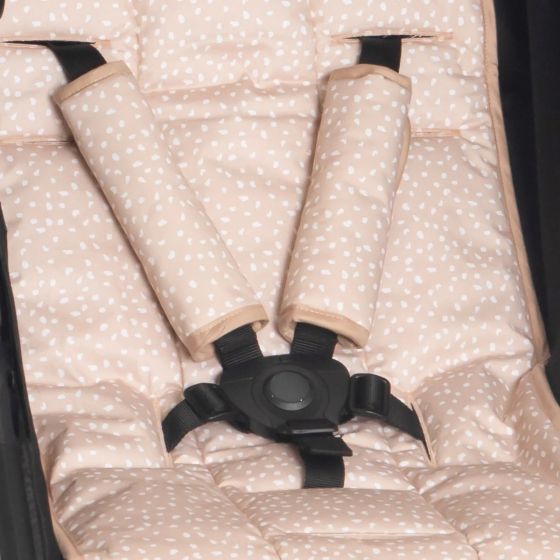 Harness Covers & Pram Pegs - Beige Dots - All4Ella