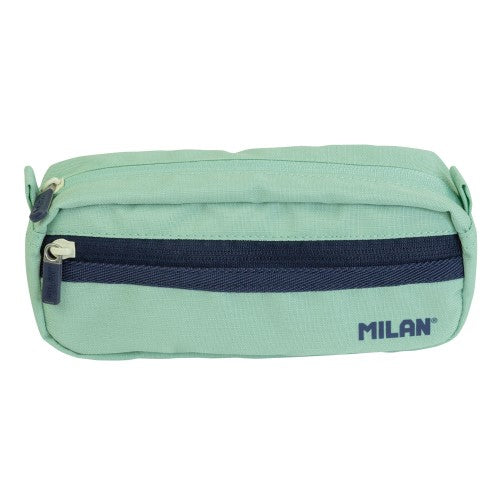 Milan Pencil Case Rectangular 2 Zip 1918 Series Green
