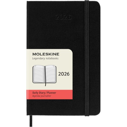 Moleskine Diary 12 Month Daily HC Pocket Black 2026