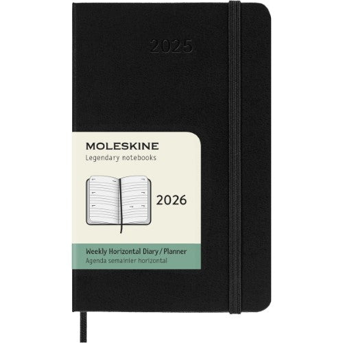 Moleskine Diary 12 Month Weekly Horizontal HC Pocket Black 2026
