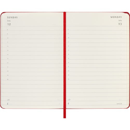 Moleskine Diary 12 Month Daily HC Pocket Scarlet Red 2026