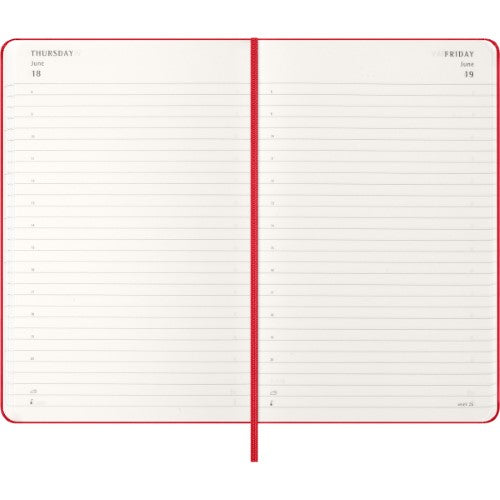 Moleskine Diary 12 Month Daily HC Large Scarlet Red 2026
