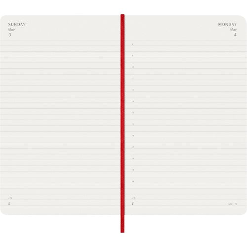 Moleskine Diary 12 Month Daily SC Large Scarlet Red 2026