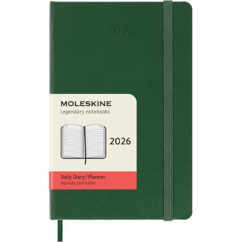 Moleskine Diary 12 Month Daily HC Pocket Myrtle Green 2026