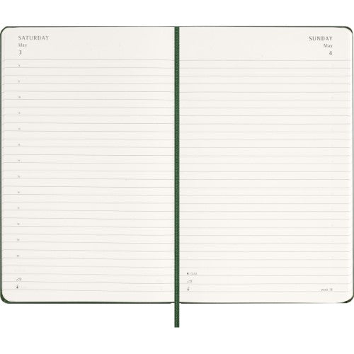 Moleskine Diary 12 Month Daily HC Large Myrtle Green 2026
