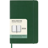 Moleskine Diary 12 Month Weekly + Notes SC Pocket Myrtle Green 2026