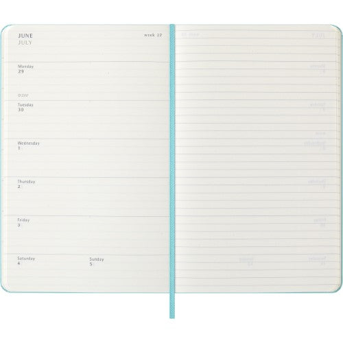 Moleskine Diary 12 Month Weekly + Notes HC Large Aquamarine 2026