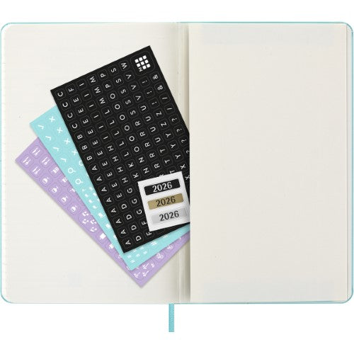 Moleskine Diary 12 Month Weekly + Notes HC Large Aquamarine 2026
