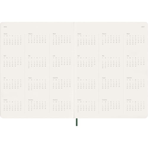 Moleskine 13 Month Essential Planner SC Weekly Vertical XXL Myrtle Green 2026