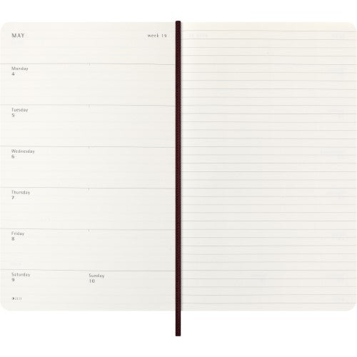 Moleskine Diary 12 Month Weekly + Notes HC Large P & E Mamba Bordeaux 2026