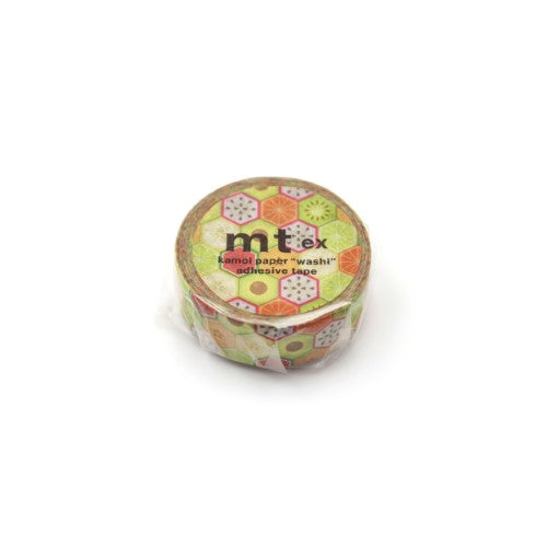 MT Washi Tape 15mm x 7m EX Hexagon Fruits