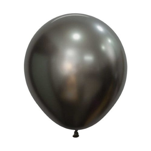 Sempertex 45cm Silk Midnight Grey Latex Balloons 880, 6PK - (Pack of 6 )