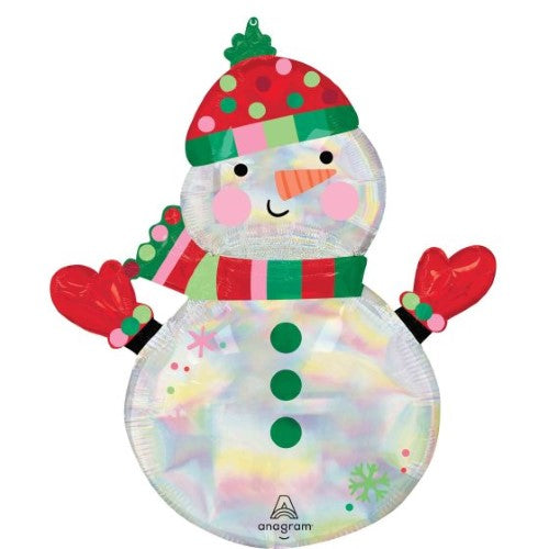 Balloon - SuperShape Shimmering Iridescent Snowman P45