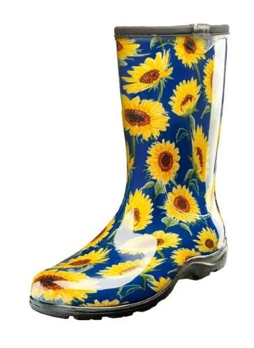 Sloggers Womens Rain Boots Sunflower Blue Size 9