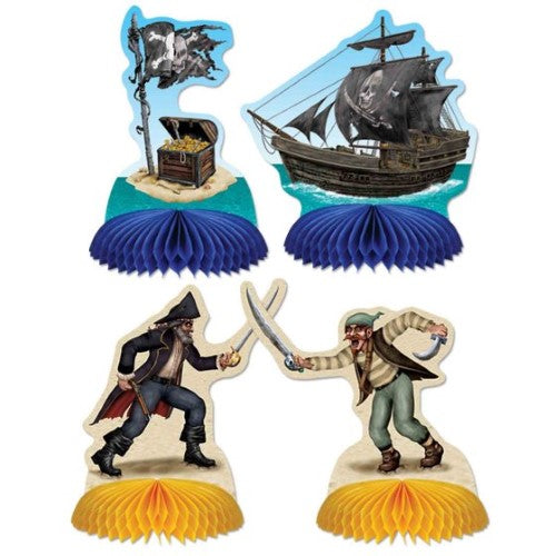 Beistle Pirate Mini Centrepieces - (Pack of 4 )