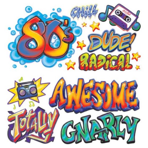 Beistle 80's Graffiti Props - (Pack of 15 )
