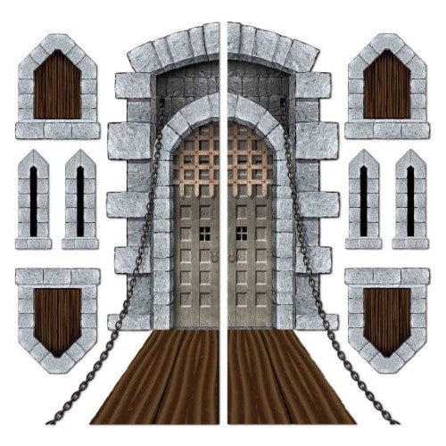 Beistle Medieval Castle Door & Window Props - (Pack of 9 )