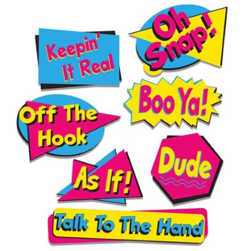 Beistle 90's Phrase Cutouts - (Pack of 7 )