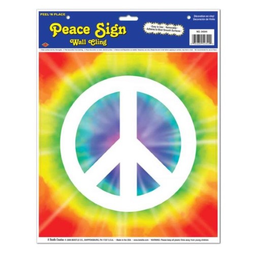 Beistle 60's Peace Sign Peel 'N Place