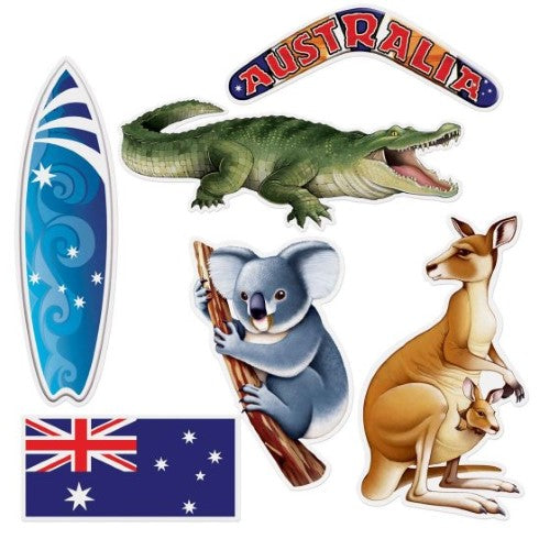 Beistle Australian Cutouts - (Pack of 6 )