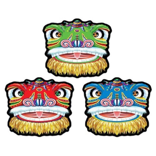 Beistle Chinese New Year Dragon Cutouts - (Pack of 3 )