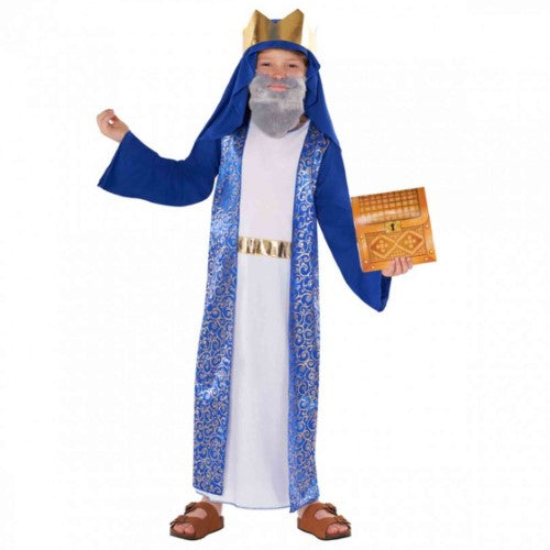 Costume Nativity King Blue Child's 10-12 Years