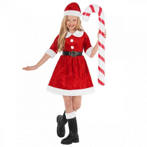 Costume Miss Santa Claus Dress Child's 7-9 Years