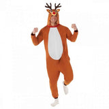 Costume Red Nosed Reindeer Onesie Adult Size Small